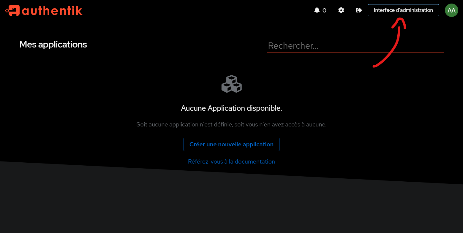 Page applications authentik