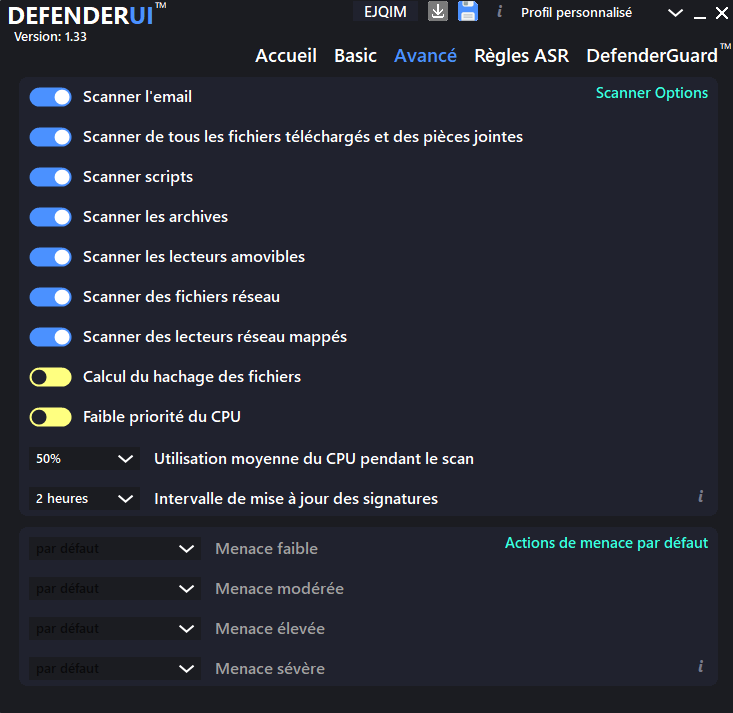 avance DefenderUI