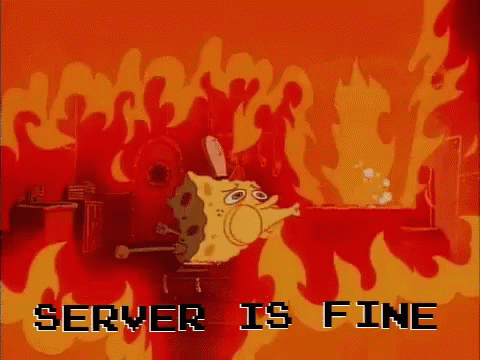 datacenter on fire, spongebob souffle